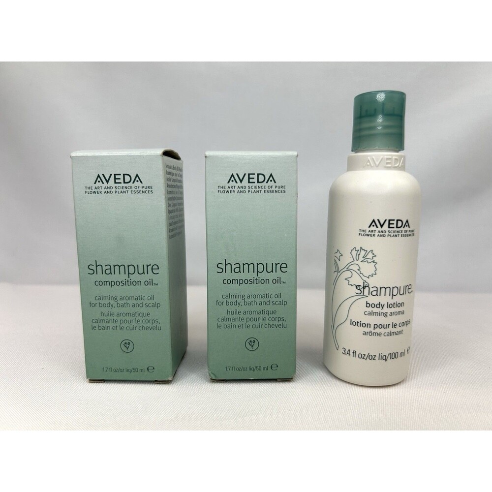 Aveda Shampure Composition Oil 1.7 Oz (2) & Body Lotion 3.4 Oz